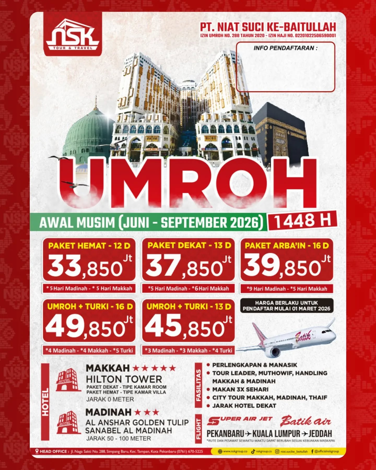 Iklan Paket Umrah NSK 2026
